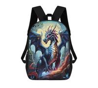 sinyumoney The Blue Dragon Sac À Dos Scolaire Imprimé En 3D Pour Garçons Et Filles, Sac À Dos Pour Ordinateur Portable Pour Enfants/étudiants/adultes 17inch