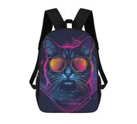 sinyumoney The Cat Sac À Dos Scolaire Pour Filles Et Garçons, Avec Poche, Sac À Dos Tendance Pour Enfants 17inch