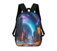 sinyumoney The City of The Future Sacs À Dos Pour Enfants, Cartables Imprimés En 3D, Sacs À Dos Pour Élèves Du Primaire Et Du Collège, Garçons Et Filles 17inch
