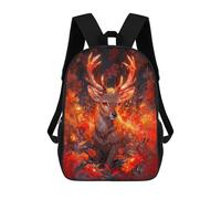 sinyumoney The Curious Deer Sac À Dos Scolaire Imprimé En 3D Pour Garçons Et Filles, Sac À Dos Pour Ordinateur Portable Pour Enfants/étudiants/adultes 17inch