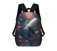 sinyumoney The Dancing Whale Sac À Dos Enfant Fille 3D, Sac D'école, Sac À Dos Pour Tout-petits, Sac À Dos Décontracté, Sac À Livres Tendance 17inch
