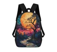 sinyumoney The Dark Forest Sac À Dos Scolaire Pour Filles Et Garçons, Grande Capacité, Léger, Pour Enfants Et Étudiants 17inch