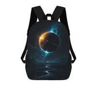 sinyumoney The Eclipse of The Earth Sac À Dos Scolaire Imprimé En 3D Pour Garçons Et Filles, Sac À Dos Pour Enfants, Sac De Voyage 17inch