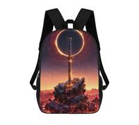 sinyumoney The Eclipse Sac À Dos Scolaire Imprimé En 3D, Sac À Dos Décontracté Pour Enfants, Sac D'école Imprimé En 3D Pour Garçons, Primaire Et Collège 17inch