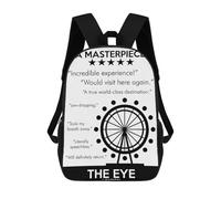 sinyumoney THE EYE LONDON MASTERPIECE Sac À Dos Enfant Tendance Et Amusant, Sac À Dos Pour Garçons Et Adolescents, Sac D'école Imprimé En 3D Pour Garçons 17inch
