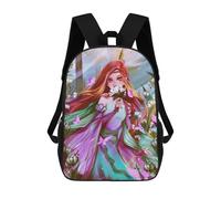 sinyumoney The Fairy of Animals Sac À Dos Scolaire Pour Filles Et Garçons, Grande Capacité, Léger, Pour Enfants Et Étudiants 17inch