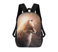 sinyumoney The Fox And Butterfly Glow Sac À Dos Scolaire Pour Enfants, Imprimé En 3D, Sac À Dos Tendance Pour Garçons, Élèves Du Primaire Et Du Collège 17inch