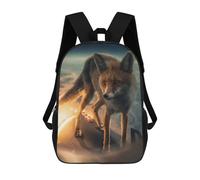 sinyumoney The Fox on The Rocket Sac À Dos Imprimé 3D Pour Enfants, Sac À Dos Léger Pour Écoliers Et Écoliers, Sac À Goûter Pour La Crèche 17inch
