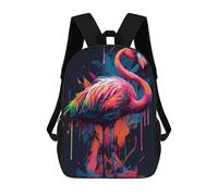sinyumoney The Graceful Flamingo Sac À Dos, Cartable Imprimé En 3D, Sac À Goûter, Sac À Dos De Voyage, Sac À Dos Entre Amis, Sac À Dos Scolaire Pour Filles Et Garçons 17inch