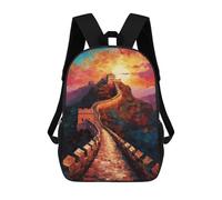 sinyumoney The Great Wall of China Sacs À Dos Pour Enfants 17inch Sac À Dos Scolaire, Sac Imprimé En 3D, Cartable Pour Enfants, Sac De Voyage, Sac À Dos Garçon Fille, Sac D'école Pour Enfants