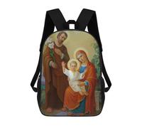 sinyumoney The Holy Family Sac À Dos Enfant Fille 3D, Sac D'école, Sac À Dos Pour Tout-petits, Sac À Dos Décontracté, Sac À Livres Tendance 17inch