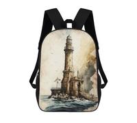sinyumoney The Light House Alexandria Sacs À Dos Pour Enfants, Cartables Imprimés En 3D, Sacs À Dos Pour Élèves Du Primaire Et Du Collège, Garçons Et Filles 17inch
