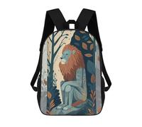 sinyumoney The Lonesome Lion Sacs À Dos Scolaires Pour Enfants, Sac D'école Imprimé En 3D Pour Garçons, Élèves Du Primaire Et Du Collège 17inch