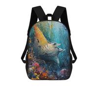 sinyumoney The Majestic Manta Ray Sac À Dos Enfant, Cartable Imprimé En 3D Pour Garçons Et Adolescents 17inch