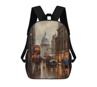 sinyumoney The Majesty of London Sacs À Dos Pour Enfants, Cartables Imprimés En 3D, Sacs À Dos Pour Élèves Du Primaire Et Du Collège, Garçons Et Filles 17inch