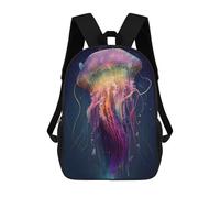 sinyumoney The Mysterious Jellyfish 2 Sac À Dos Scolaire Enfant Tendance Et Décontracté, Sac À Dos Imprimé En 3D Pour Garçon, Grand Sac À Dos 17inch