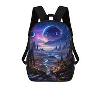 sinyumoney The New Earth Cityscape Sacs À Dos Scolaires Pour Enfants, Sac D'école Imprimé En 3D Pour Garçons, Élèves Du Primaire Et Du Collège 17inch