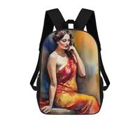 sinyumoney The Odalisque Portrait Sac À Dos Enfant, Cartable Imprimé En 3D Pour Garçons Et Adolescents 17inch