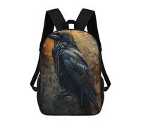 sinyumoney The Raven Surreal Art Sacs À Dos Pour Enfants, Sac À Dos Scolaire, Sac À Dos Imprimé En 3D Pour Enfants, Sac À Dos De Voyage, Sac À Livres, Sac D'école Pour Enfants 17inch
