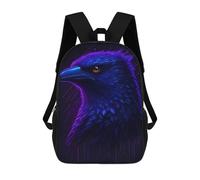 sinyumoney The Ravens Head Sac À Dos Enfant Fille 3D, Sac D'école, Sac À Dos Pour Tout-petits, Sac À Dos Décontracté, Sac À Livres Tendance 17inch