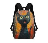 sinyumoney The Screaming Cat Sacs À Dos Pour Enfants 17inch Sac À Dos Scolaire, Sac Imprimé En 3D, Cartable Pour Enfants, Sac De Voyage, Sac À Dos Garçon Fille, Sac D'école Pour Enfants