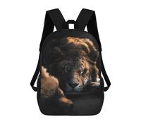 sinyumoney The Sleeping Fox And Lion Sac À Dos Enfant Tendance Et Amusant, Sac À Dos Pour Garçons Et Adolescents, Sac D'école Imprimé En 3D Pour Garçons 17inch