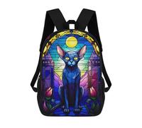 sinyumoney The Sphynx Cat Blue Staine Sacs À Dos Scolaires Pour Enfants, Sac D'école Imprimé En 3D Pour Garçons, Élèves Du Primaire Et Du Collège 17inch