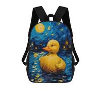 sinyumoney The Starry Night Duck Sac À Dos Scolaire Pour Adolescents, Imprimé En 3D, Ajustable, À Poches Tendance, Pour Enfants, Garçons, Filles, Étudiants Et Adolescents 17inch