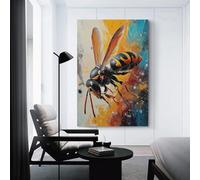 sinyumoney The Stinging Wasp Toile Imprimée Pas Chère Pour La Décoration Murale De La Chambre D'un Adolescent Ou D'un Garçon 16x24inch(40x60cm)