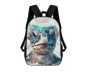sinyumoney The Turtles World Sac À Dos Scolaire Imprimé En 3D Pour Garçons Et Filles, Sac À Dos Pour Ordinateur Portable Pour Enfants/étudiants/adultes 17inch