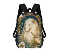 sinyumoney The White Lion Sacs À Dos Scolaires Pour Garçons Et Filles, Sacs À Dos Décontractés Pour Le Sport, Sacs À Dos De Grande Capacité Pour L'école Primaire 17inch