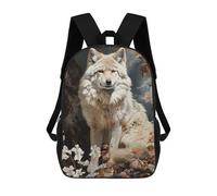 sinyumoney The White Wolf Sac À Dos Scolaire Imprimé En 3D Pour Garçons Et Filles, Sac À Dos Pour Enfants, Sac De Voyage 17inch