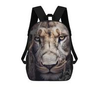 sinyumoney The Wild King Lion Head Sac À Dos Scolaire Pour Enfants, Sac D'école Imprimé En 3D, Sac D'école Tendance Pour Garçons, Élèves Du Primaire Et Du Collège 17inch