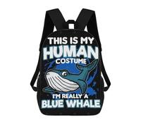 sinyumoney This Is My Human Costume Sac À Dos Scolaire Imprimé En 3D, Sac À Dos Décontracté Pour Enfants, Sac D'école Imprimé En 3D Pour Garçons, Primaire Et Collège 17inch