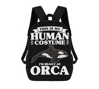 sinyumoney This Is My Human Costume Sac À Dos Scolaire Pour Adolescents, Imprimé En 3D, Ajustable, À Poches Tendance, Pour Enfants, Garçons, Filles, Étudiants Et Adolescents 17inch