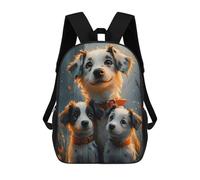 sinyumoney Three Adorable Puppies Sacs À Dos Pour Enfants, Sac D'école Imprimé En 3D, Cartable Pour Enfants, Sac De Voyage, Sac À Dos Garçon Fille, Sac D'école Pour Enfants 17inch