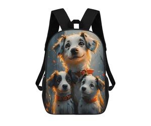 sinyumoney Three Adorable Puppies Sacs À Dos Pour Enfants, Sac D'école Imprimé En 3D, Cartable Pour Enfants, Sac De Voyage, Sac À Dos Garçon Fille, Sac D'école Pour Enfants 17inch