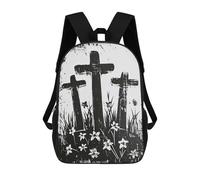 sinyumoney Three Crosses Sac À Dos Enfant, Cartable Imprimé En 3D Pour Garçons Et Adolescents 17inch