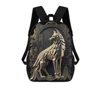 sinyumoney Throne Of The Golden Wolf Sacs À Dos Imprimés En 3D Pour Enfants, Sacs D'école Tendance Pour Garçons, Élèves Du Primaire Et Du Collège 17inch