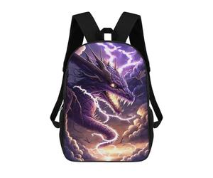 sinyumoney Thundering Purple Dragon Artwork 17inch Sacs À Dos Scolaires Imprimés En 3D - Sacs À Dos Tendance Pour Garçons Du Primaire Et Du Collège