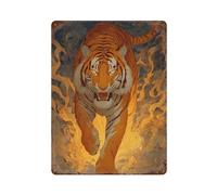 sinyumoney Tiger Art Print, Wildlife Decor-1 Plaque Murale En Métal Style Vintage, Décoration Murale Pour Salon, Chambre, Salle De Jeux, Bureau Ou Garage15.7 x11.8