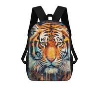 sinyumoney Tiger Artwork Sac À Dos Enfant, Cartable Pour Garçons Et Adolescents, Sac À Dos De Voyage, Sac À Dos Scolaire, Sac À Livres 17inch