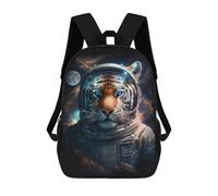 sinyumoney Tiger Astronaut Space Suit-1 Sac À Dos Scolaire Imprimé En 3D Pour Enfants, Sac À Dos De Voyage Tendance Et Décontracté Pour Écoliers 17inch