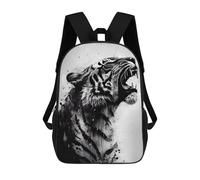 sinyumoney Tiger Black And White Sac À Dos Imprimé En 3D Pour Garçons, Sac D'école Grande Capacité, Sac De Voyage, Sac À Livres, Sac D'école Pour Garçons, Mochila 17inch