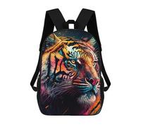 sinyumoney Tiger Colorful Animal Sac À Dos Scolaire Imprimé En 3D, Sac À Dos Décontracté Pour Enfants, Sac D'école Imprimé En 3D Pour Garçons, Primaire Et Collège 17inch