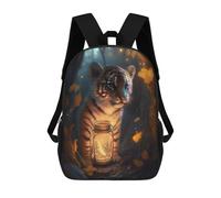 sinyumoney Tiger Cub Glow Sacs À Dos Pour Enfants 17inch Sac À Dos Scolaire, Sac D'école Imprimé En 3D Pour Garçons, Élèves Du Primaire Et Du Collège