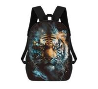 sinyumoney Tiger Face Art Print-2 Sac À Dos Enfant, Sac D'école, Sac À Dos Imprimé 3D Avec Motif De Dessin Animé, Grande Capacité, Pour Garçons Et Filles 17inch