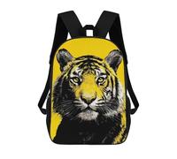 sinyumoney Tiger Face Art Print Sacs À Dos Scolaires Pour Garçons Et Filles, Sacs À Dos Décontractés Pour Le Sport, Sacs À Dos De Grande Capacité Pour L'école Primaire 17inch