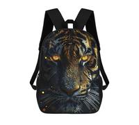 sinyumoney Tiger Gold Black Animals Sac À Dos Pour Enfants, Impression 3D, Sac D'école Pour Garçons Et Filles, Sac À Dos Tendance Et Décontracté Pour Écoliers 17inch