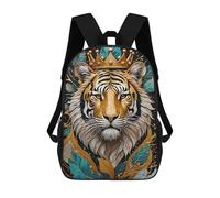 sinyumoney Tiger Golden Kintsugi Sac À Dos Enfant Fille 3D, Sac D'école, Sac À Dos Pour Tout-petits, Sac À Dos Décontracté, Sac À Livres Tendance 17inch